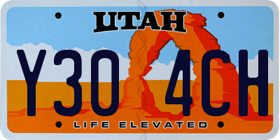 UT license plate Y304CH