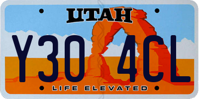 UT license plate Y304CL