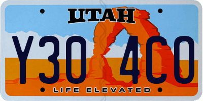 UT license plate Y304CO