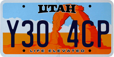 UT license plate Y304CP