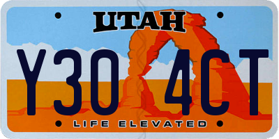 UT license plate Y304CT