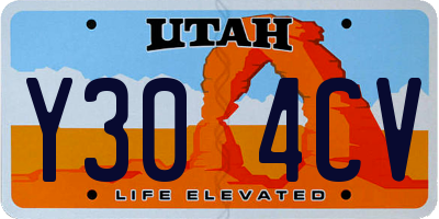 UT license plate Y304CV