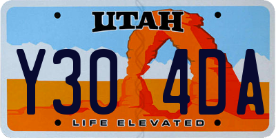 UT license plate Y304DA