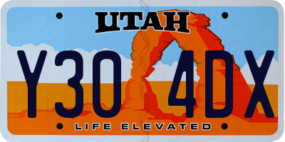 UT license plate Y304DX