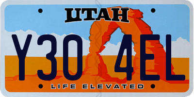 UT license plate Y304EL