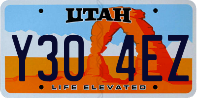 UT license plate Y304EZ