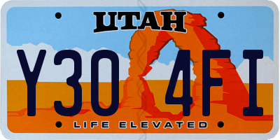 UT license plate Y304FI
