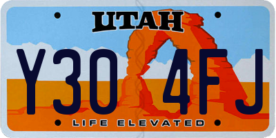 UT license plate Y304FJ