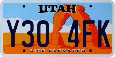 UT license plate Y304FK