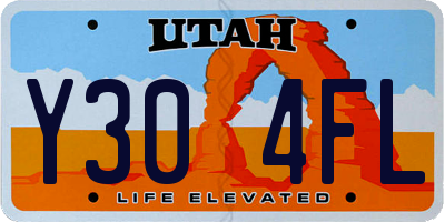 UT license plate Y304FL