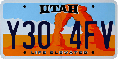 UT license plate Y304FV