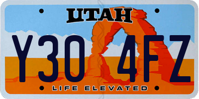 UT license plate Y304FZ