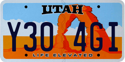 UT license plate Y304GI