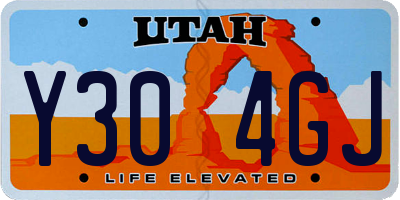 UT license plate Y304GJ
