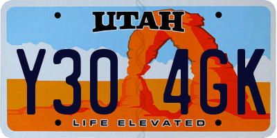 UT license plate Y304GK