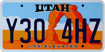 UT license plate Y304HZ