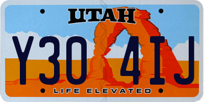 UT license plate Y304IJ
