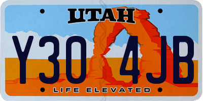 UT license plate Y304JB