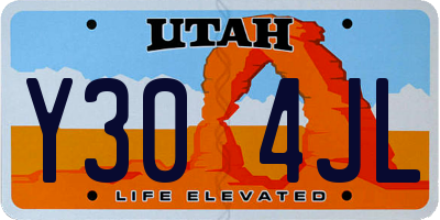 UT license plate Y304JL