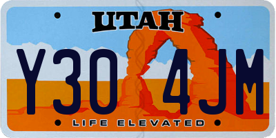 UT license plate Y304JM