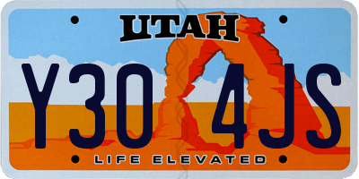 UT license plate Y304JS