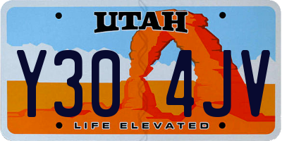 UT license plate Y304JV