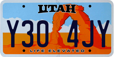 UT license plate Y304JY