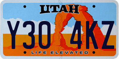 UT license plate Y304KZ