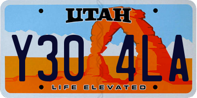 UT license plate Y304LA