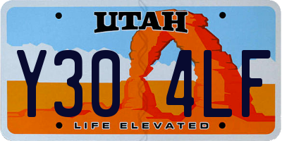 UT license plate Y304LF