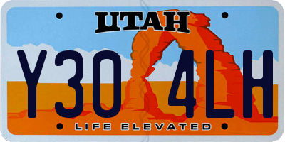 UT license plate Y304LH