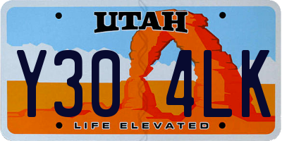 UT license plate Y304LK