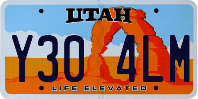 UT license plate Y304LM