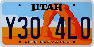UT license plate Y304LO