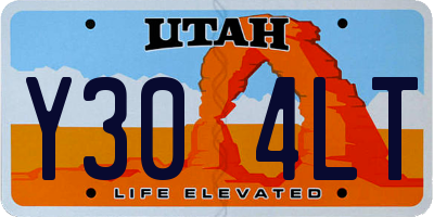 UT license plate Y304LT