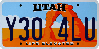 UT license plate Y304LU