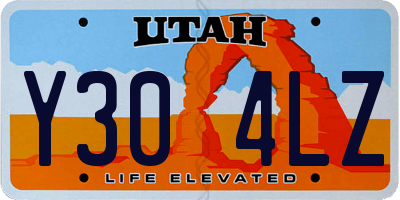 UT license plate Y304LZ