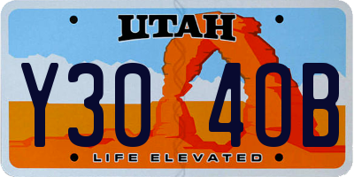 UT license plate Y304OB