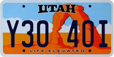 UT license plate Y304OI