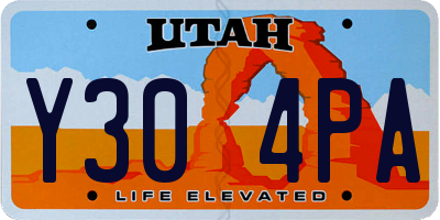 UT license plate Y304PA