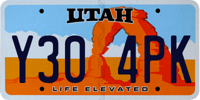UT license plate Y304PK