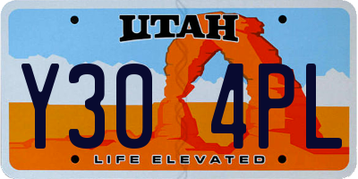 UT license plate Y304PL