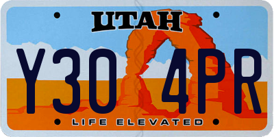 UT license plate Y304PR