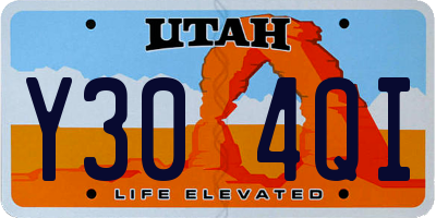 UT license plate Y304QI