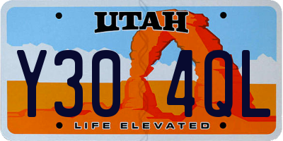 UT license plate Y304QL