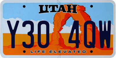 UT license plate Y304QW
