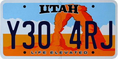 UT license plate Y304RJ
