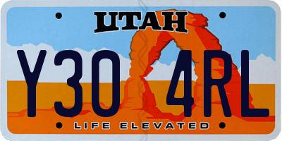 UT license plate Y304RL