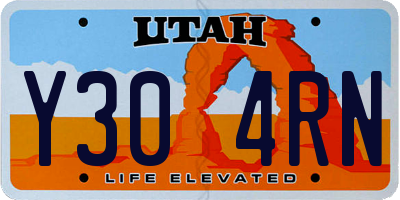 UT license plate Y304RN