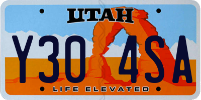 UT license plate Y304SA